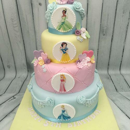 Four tier Disney Princess Cake