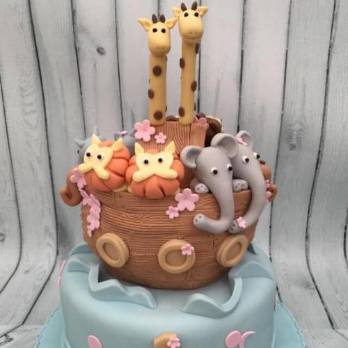 Ark Birthday Cake for Twins