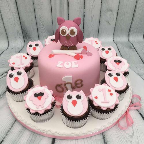 1st Birthday Cake and Cupcakes